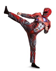 Costume Power Range rouge movie musclé adulte