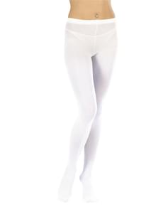 Weiße halterlose Strümpfe