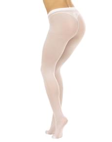 Weiße halterlose Strümpfe